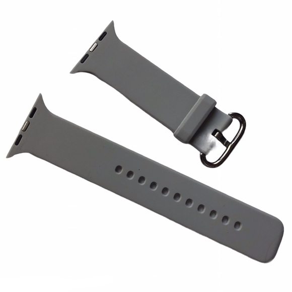 5/$20 GRAY Silicone Band Apple Watch 44/45/49mm M/L Buckle - Picture 3 of 8